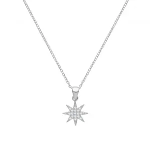 Acotis Silver Necklace Star Zirconia G3360