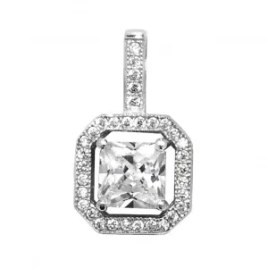 Acotis Silver Pendant Square Zirconia G6343