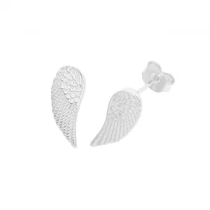 Acotis Silver Studs Rhodium Angel Wings G51268