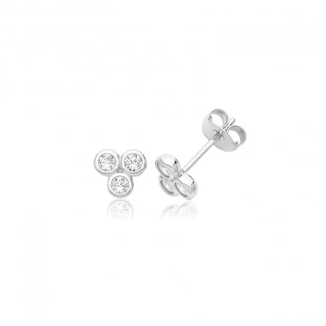 Acotis Silver Studs Rhodium Plated Zirconia G51348