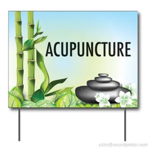 Acupuncture Curbside Sign, 24"w x 18"h, Full Color Double Sided