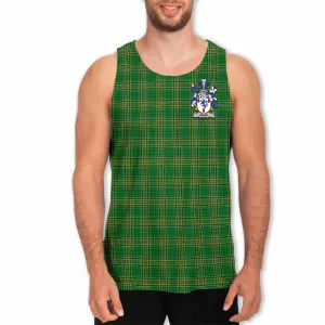 Adair Irish Clan Tartan Men's Tank Top with Coat of Arms