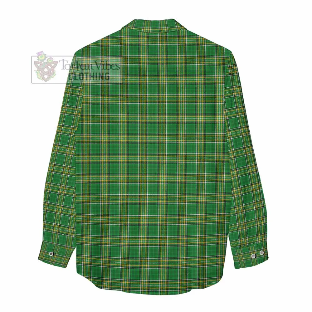 Adair Irish Clan Tartan Women's Casual Shirt with Coat of Arms