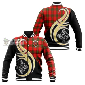 Adair Tartan Baseball Jacket with Family Crest and Celtic Symbol Style