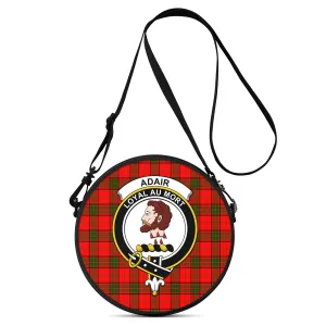 Adair Tartan Round Satchel Bags with Family Crest