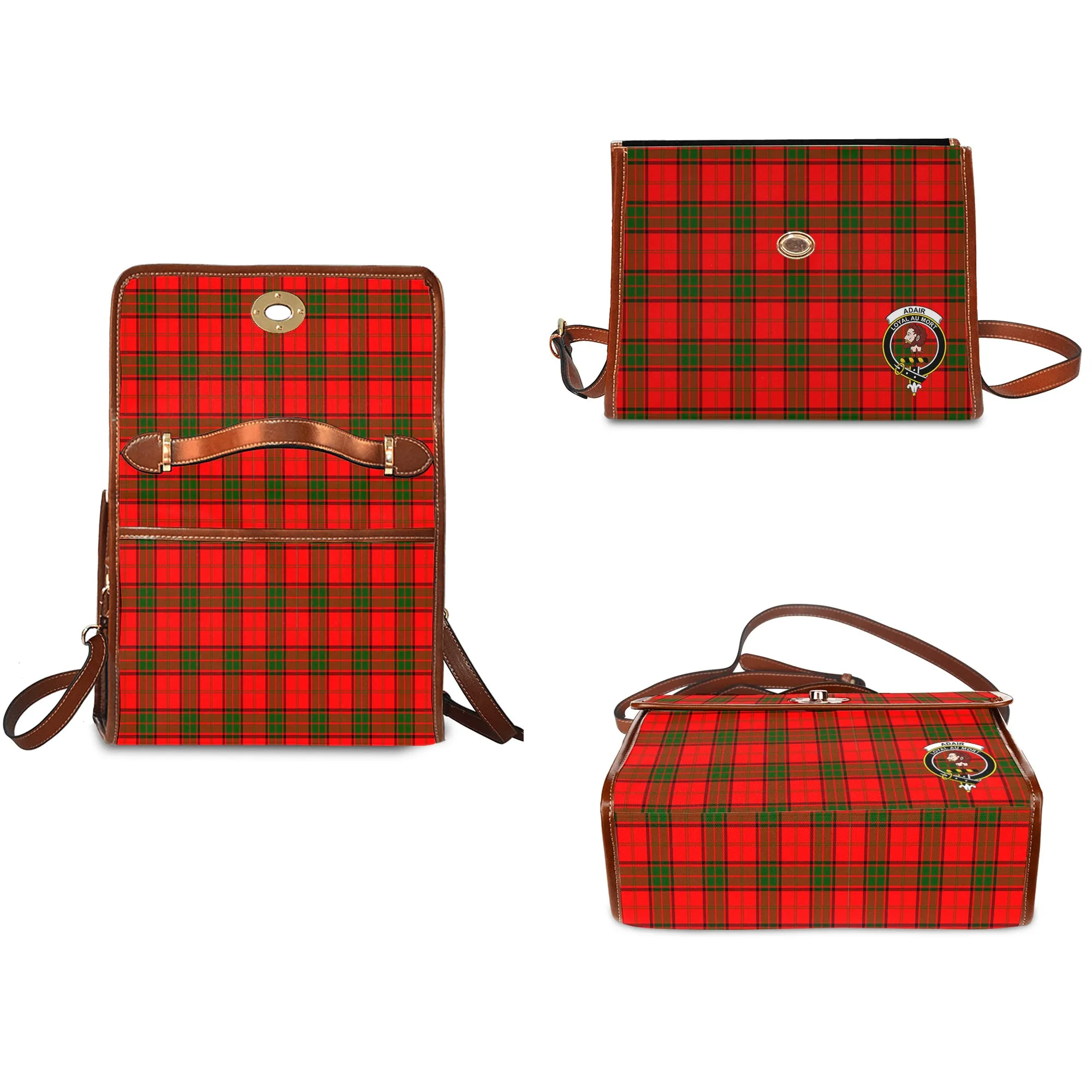 Adair Tartan Waterproof Canvas Bag with Family Crest