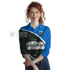 Adam Family Crest Tartan Women's Casual Shirt Celebrate Saint Andrew's Day in Style