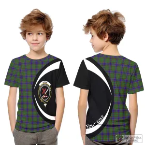 Adam Tartan Kid T-Shirt with Family Crest Circle Style