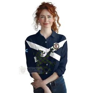 Adam Tartan Lion Rampant Women's Casual Shirt Proudly Display Your Heritage with Alba Gu Brath and Clan Name