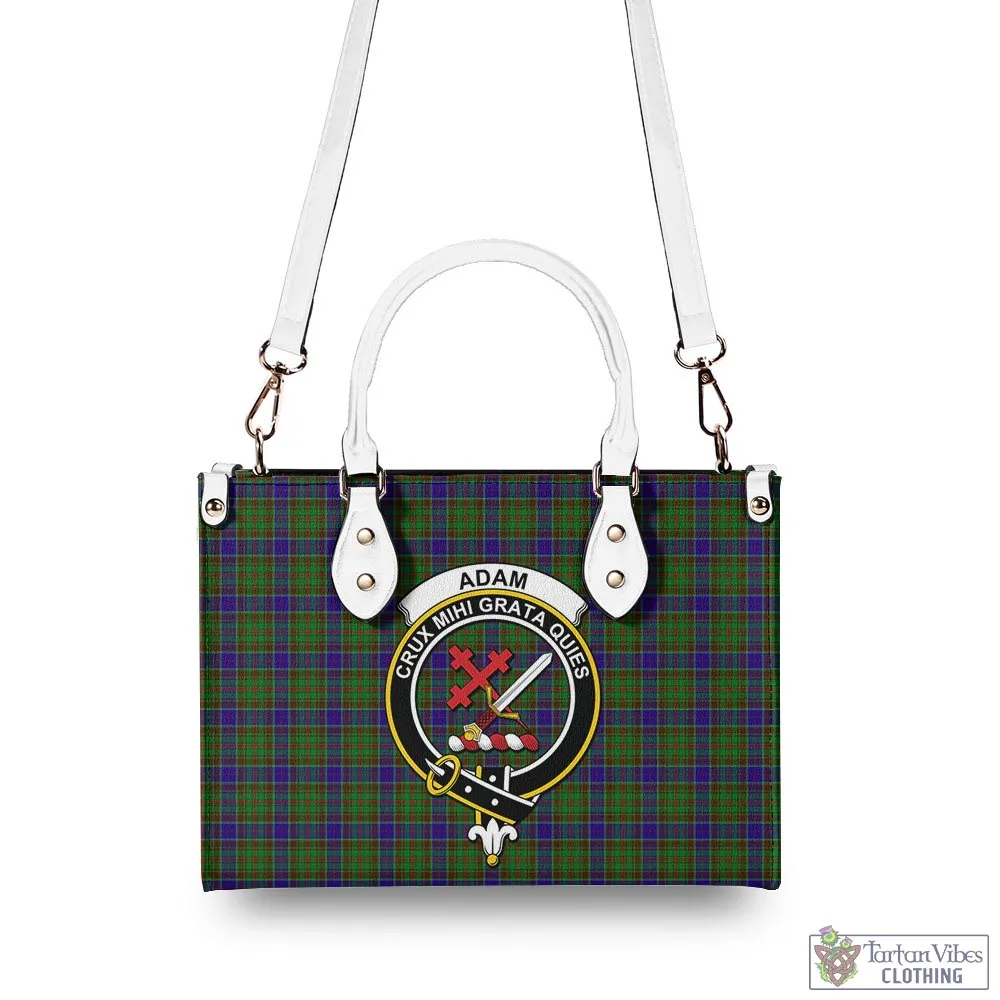 Adam Tartan Luxury Leather Handbags with Family Crest