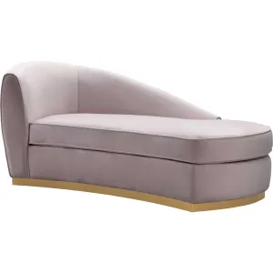 Adam Velvet Chaise Blush