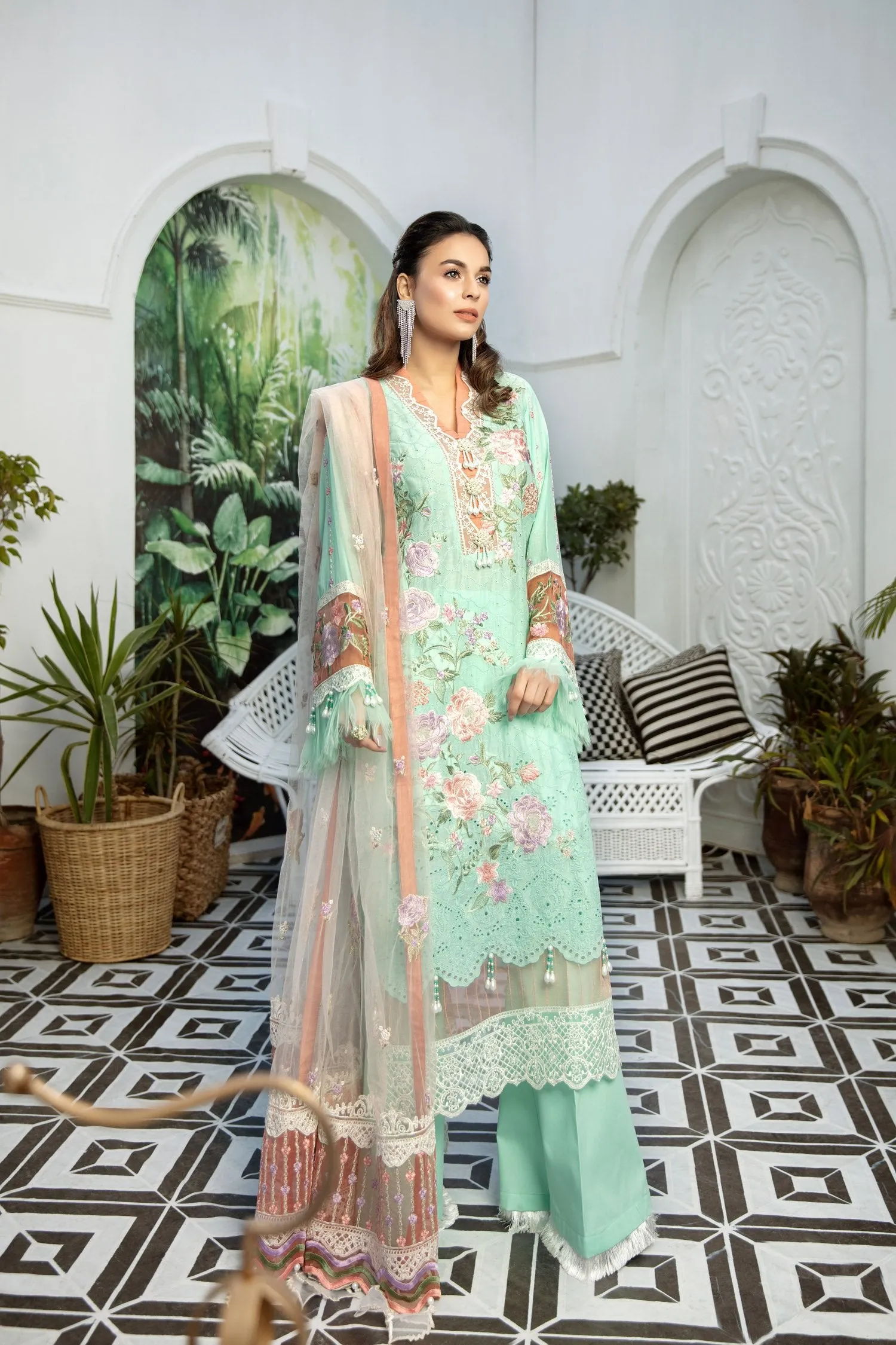 Adan's Libas Schiffli Embroidered Lawn Collection – Brilliant Botanica