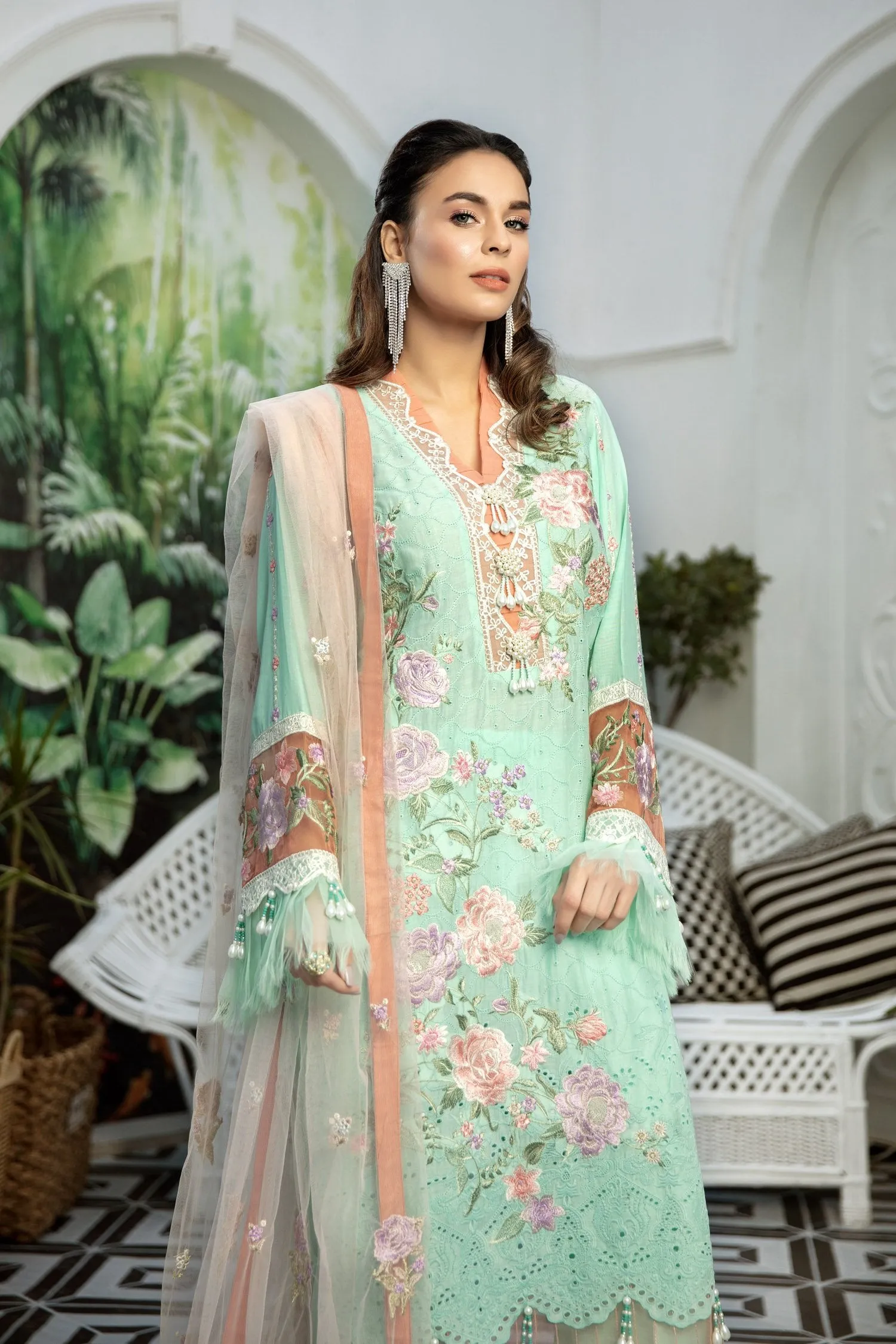 Adan's Libas Schiffli Embroidered Lawn Collection – Brilliant Botanica