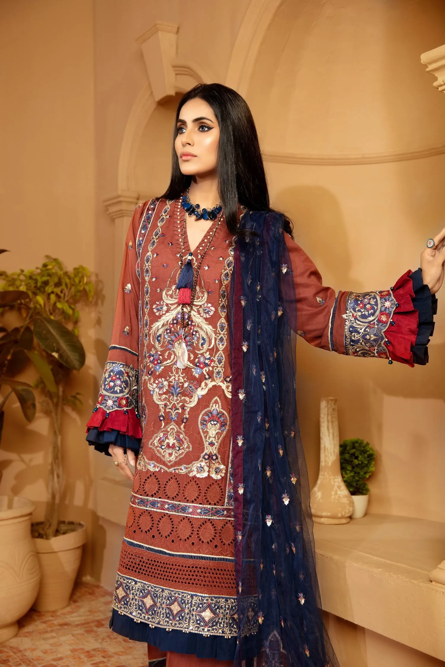 Adan's Libas Schiffli Embroidered Lawn Collection Chapter 2 – Enchanting Allure