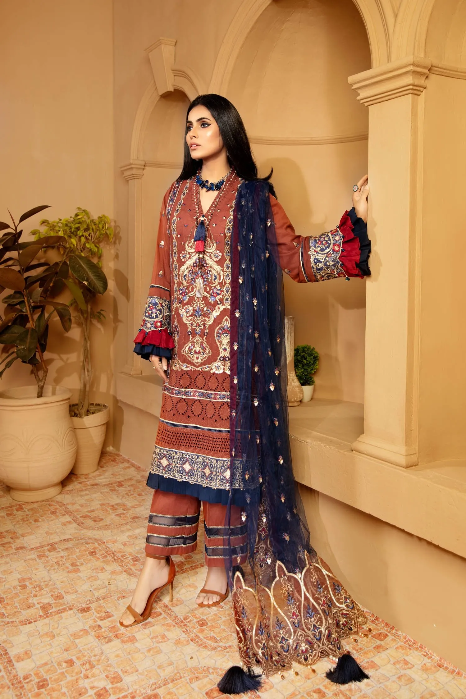 Adan's Libas Schiffli Embroidered Lawn Collection Chapter 2 – Enchanting Allure