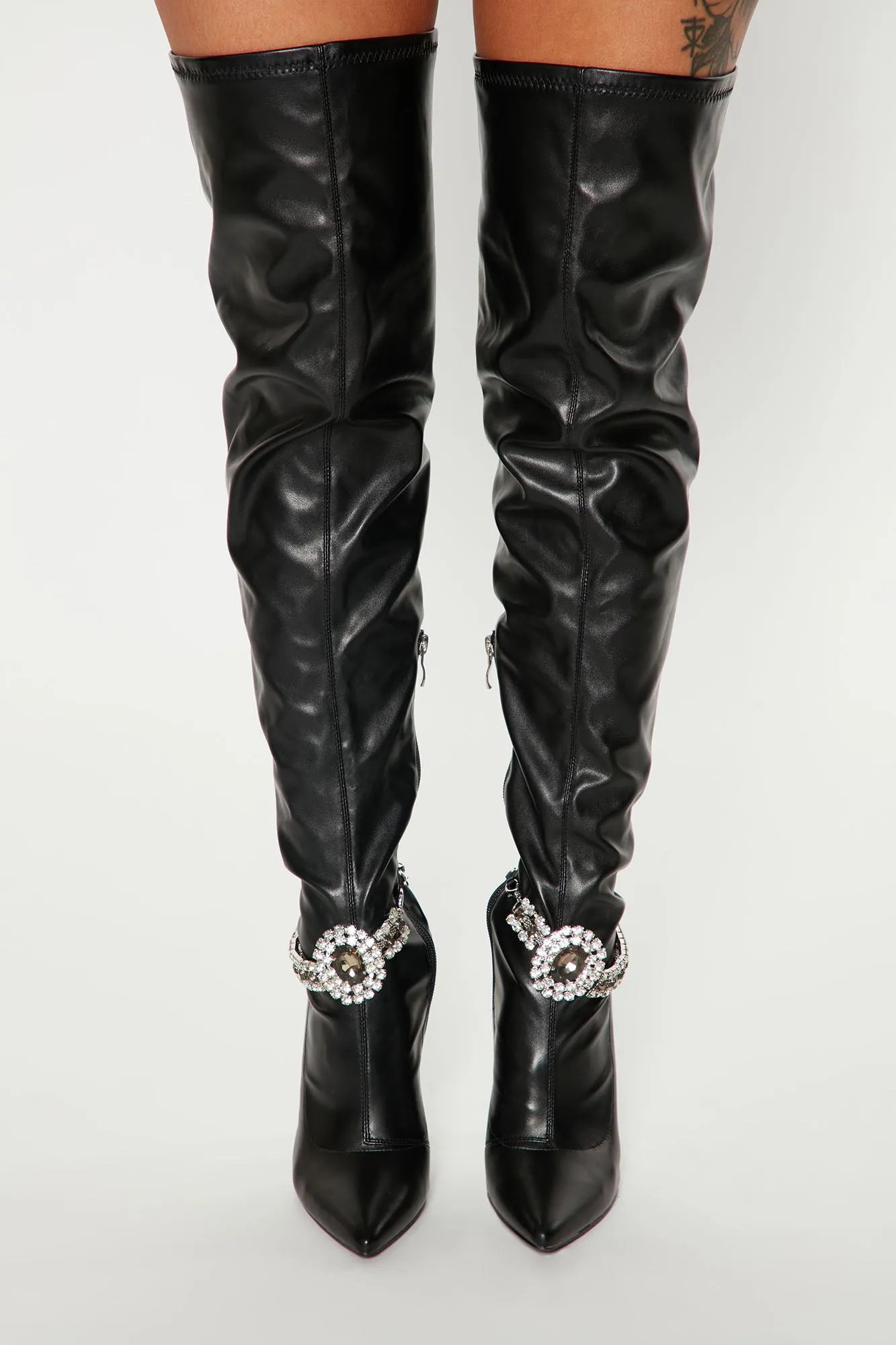 Adara Over The Knee Boots - Black