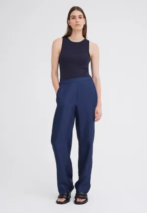 Adara Silk Pant in Skipper Blue