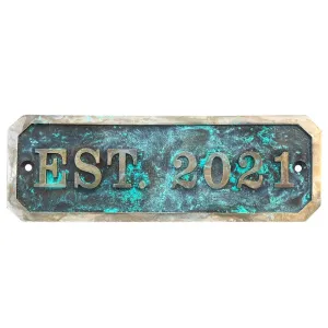 Address Brass Plaque Plate ABP147