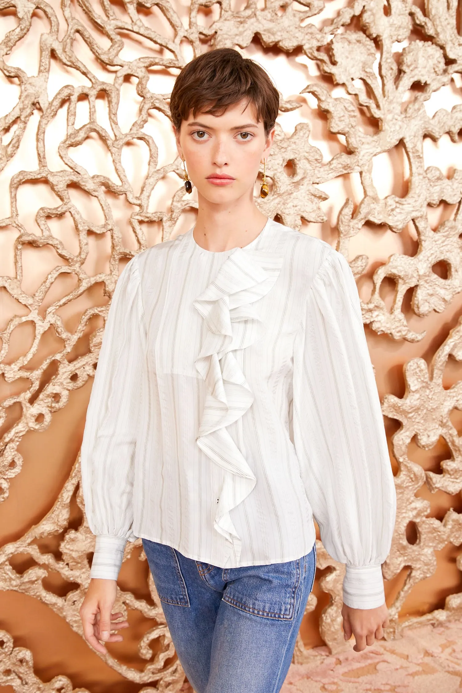 Adelaide Blouse - Chalk