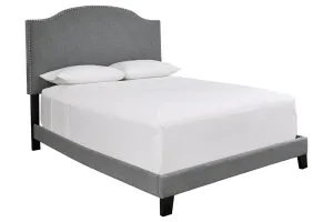 Adelloni Gray King Upholstered Bed