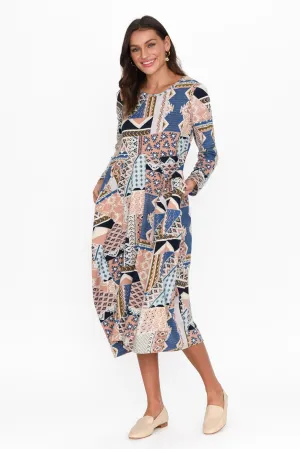 Adhan Pink Aztec Organic Cotton Dress