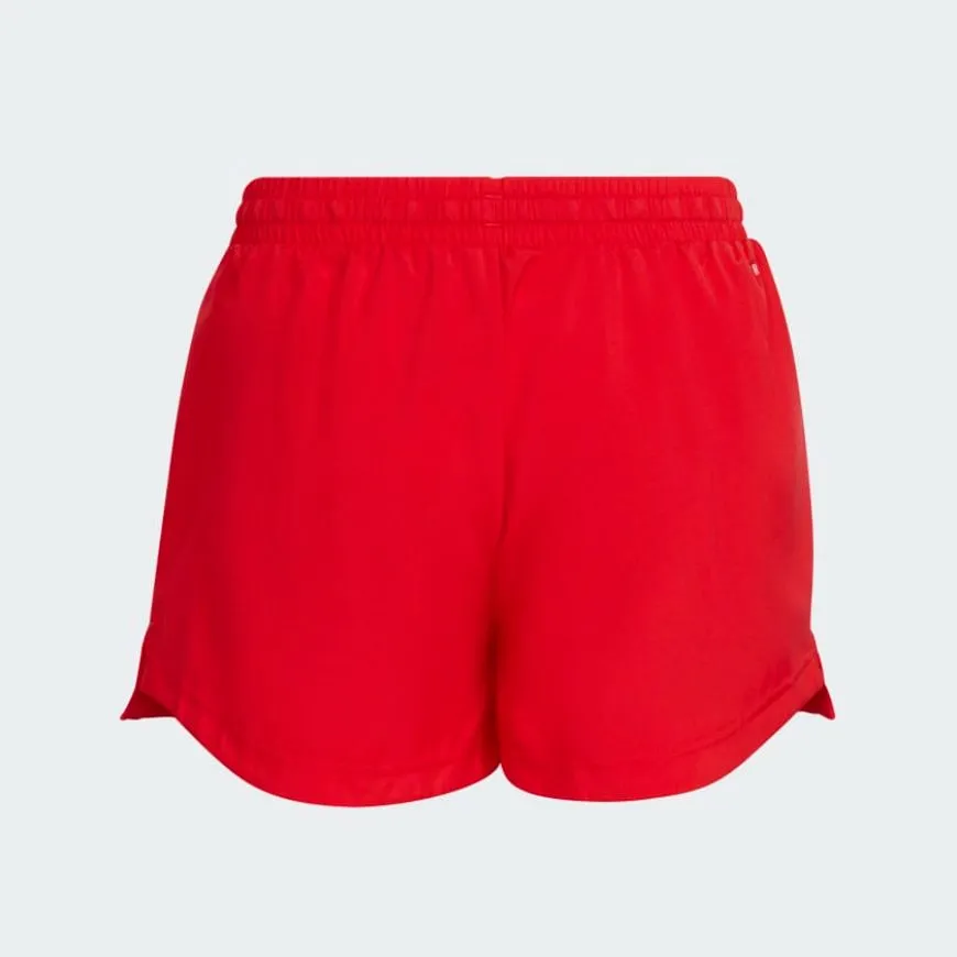 Adidas 3 Stripes Girls Lifestyle Short Red