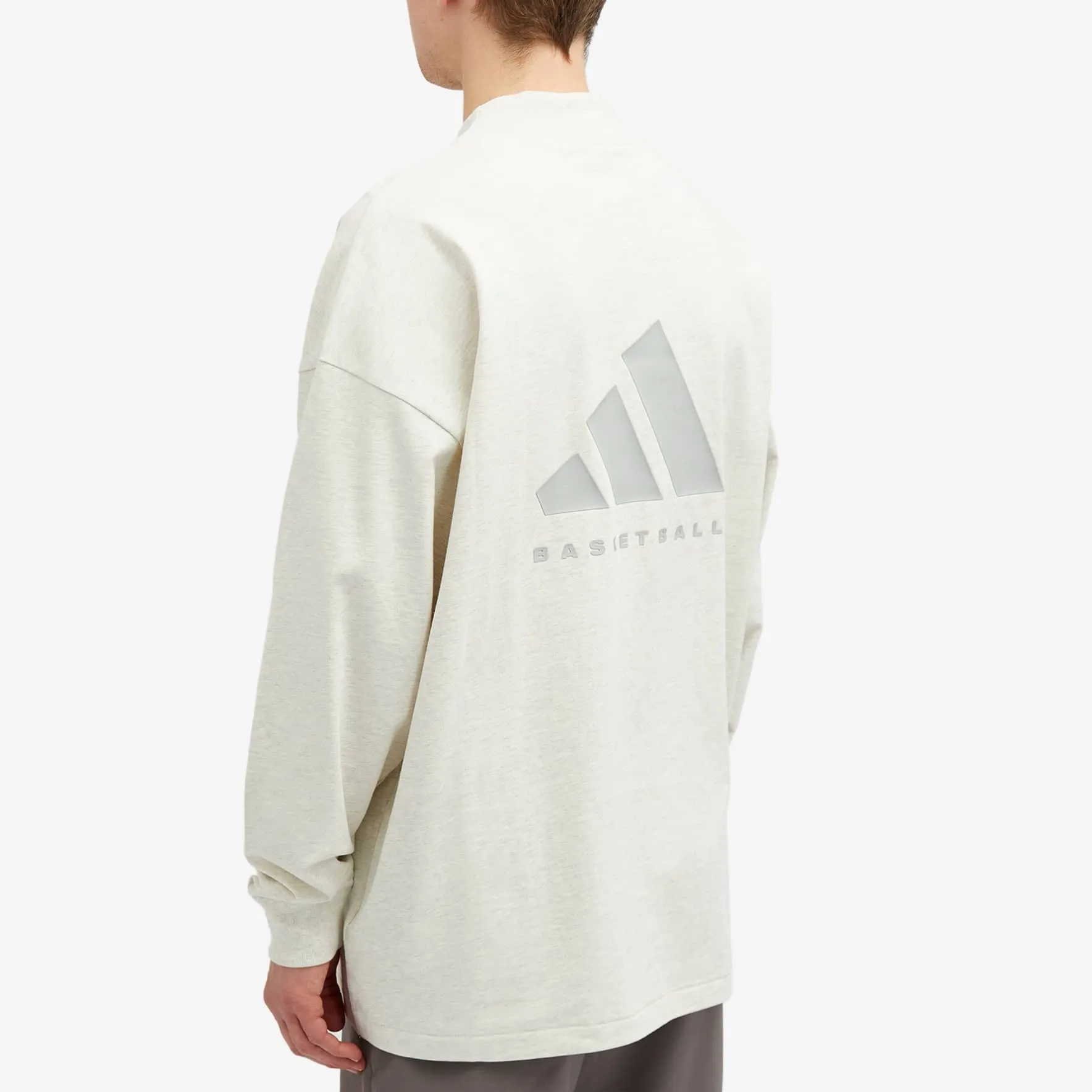 Adidas Basketball Long Sleeve, Creamy White