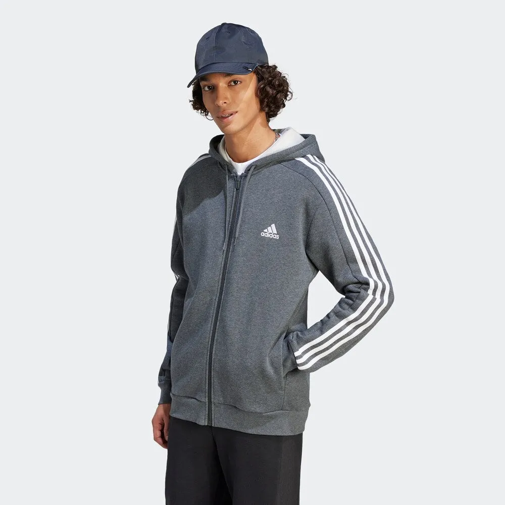 Adidas Essentials Zip Sports Sweatshirt, Gray