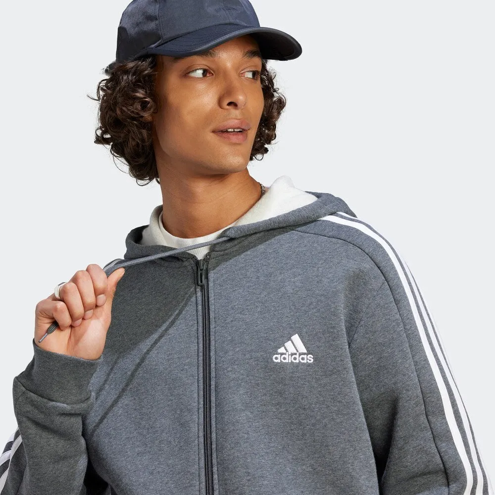 Adidas Essentials Zip Sports Sweatshirt, Gray