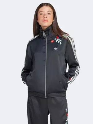 Adidas Floral Firebird Printed Women Original Jacket Black