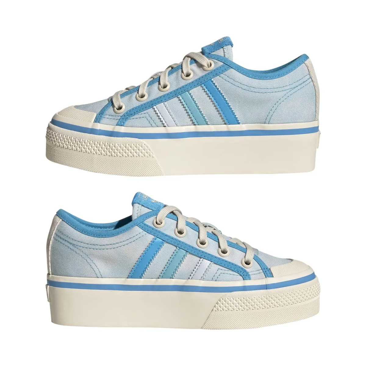 ADIDAS GY7052 NIZZA PLATFORM JR'S (Medium) Blue/Rush/White Textile Lifestyle Shoes