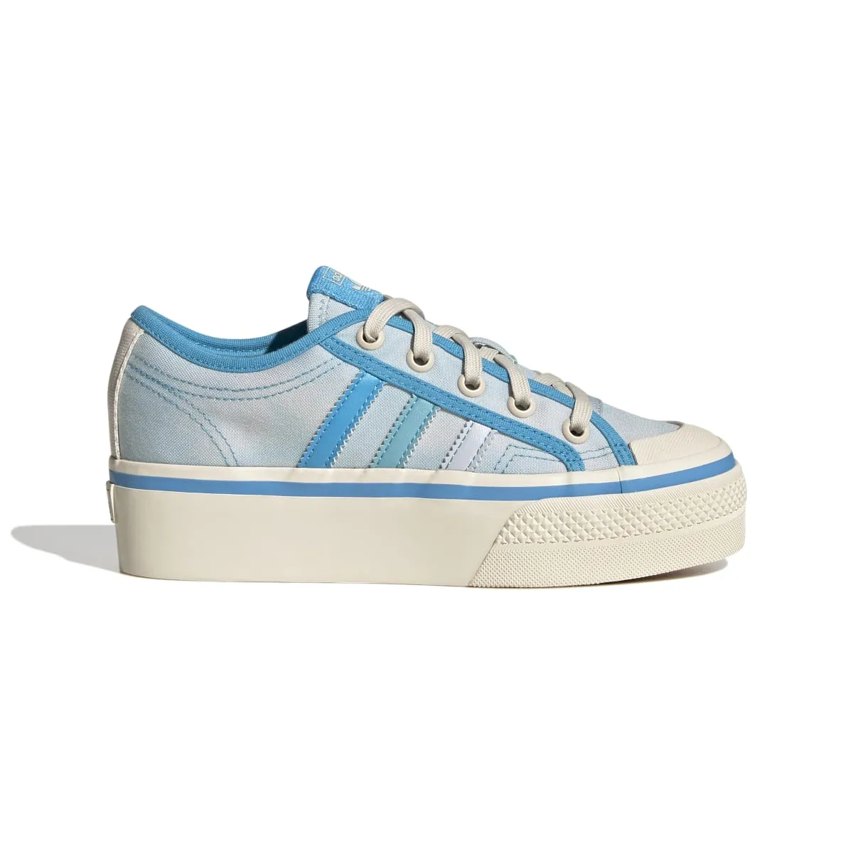 ADIDAS GY7052 NIZZA PLATFORM JR'S (Medium) Blue/Rush/White Textile Lifestyle Shoes