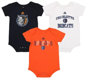 Adidas NBA Basketball Infants Charlotte Bobcats 3 Pack Creeper