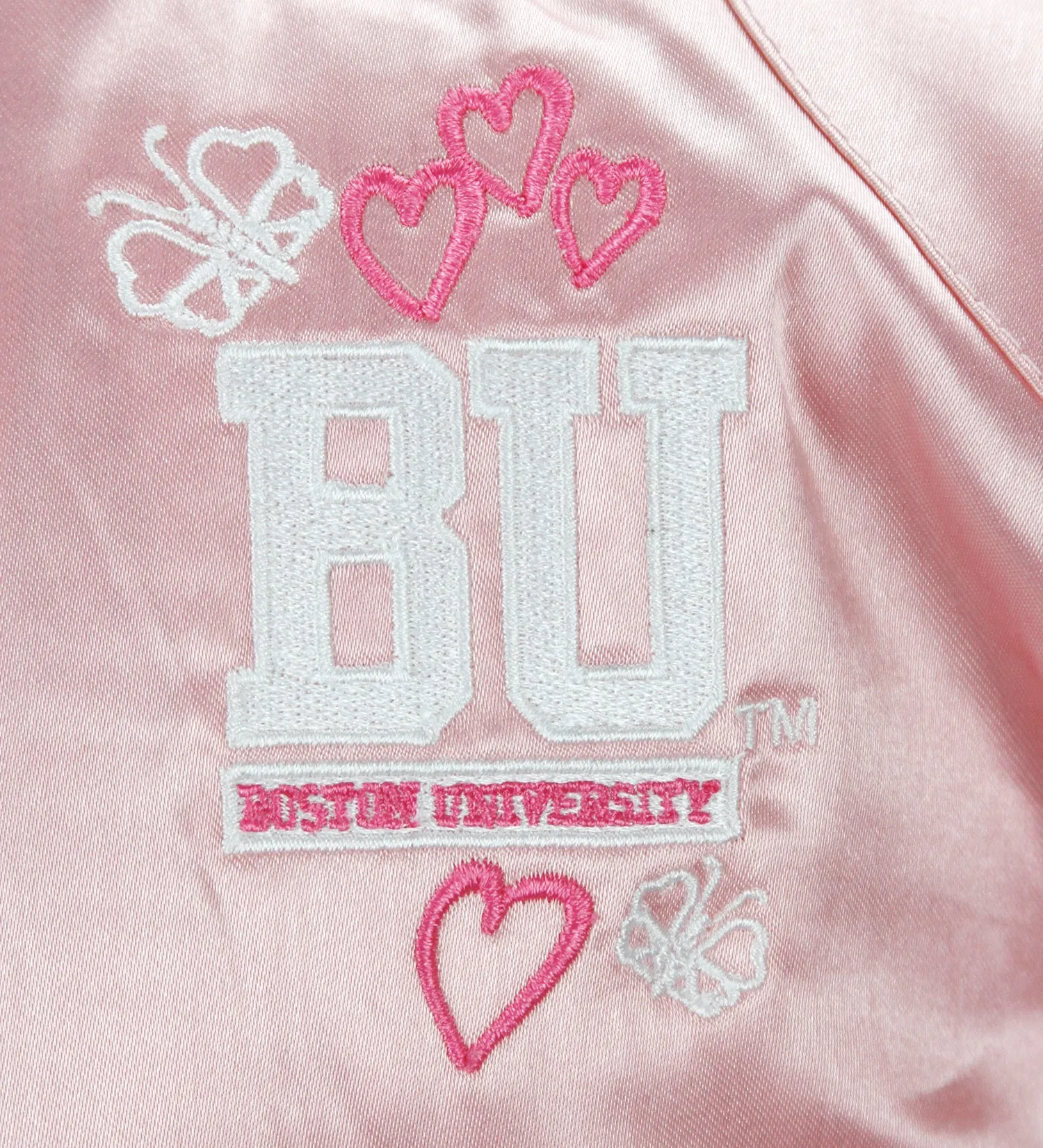 Adidas NCAA College Toddlers Boston University Satin Cheer Jacket - Pink