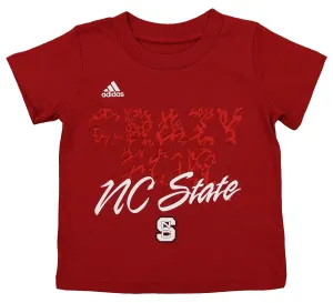 Adidas NCAA Toddlers North Carolina State Crazy Primary Tee, Red