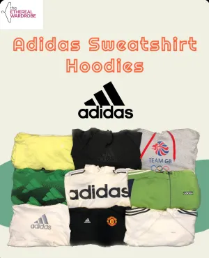 Adidas Sweatshirts including Vintage pcs and mostly embroidered logos