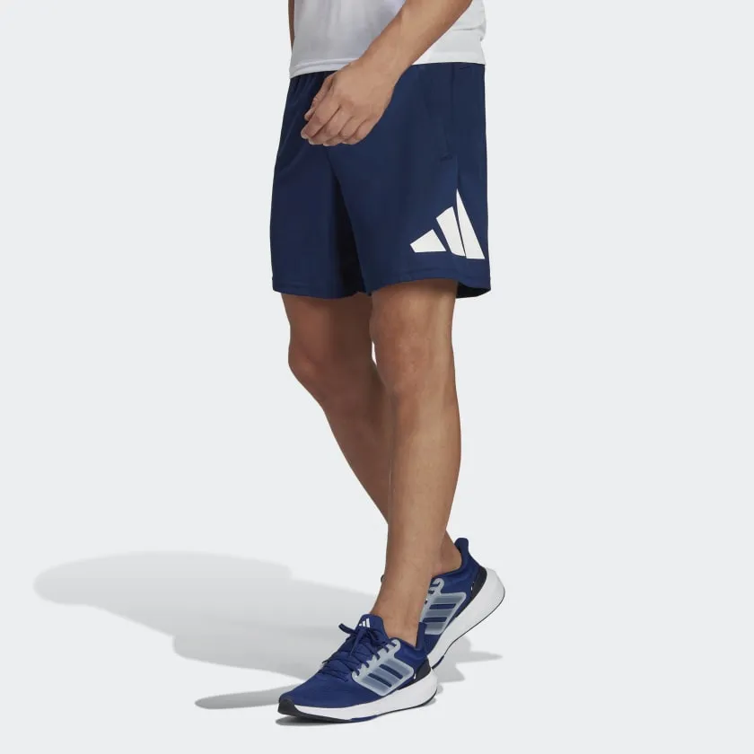 ADIDAS TRAIN ESSENTIALS LOGO TRAINING SHORTS - MENS - DARK BLUE/WHITE