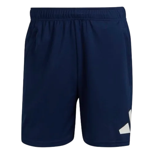 ADIDAS TRAIN ESSENTIALS LOGO TRAINING SHORTS - MENS - DARK BLUE/WHITE