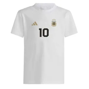 adidas Youth Argentina Lionel Messi T-Shirt 24/25 (White)