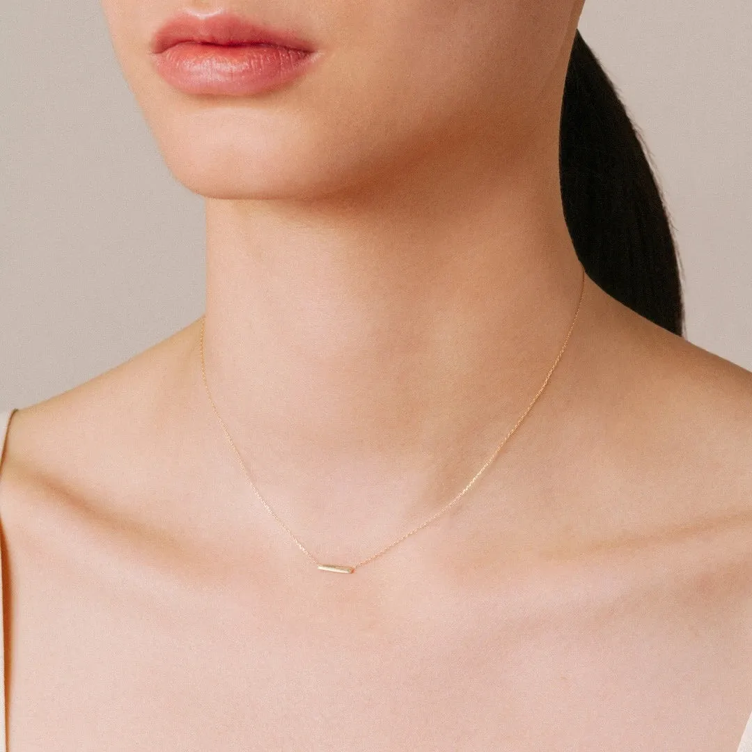 Adina Reyter - Tiny Bar Necklace in Y14K