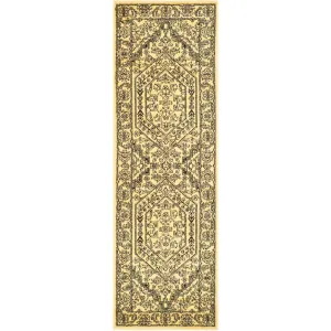 Adirondack Antique Gold/Black Runner Rug