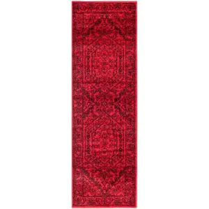 Adirondack Antique Red/Black Runner Rug