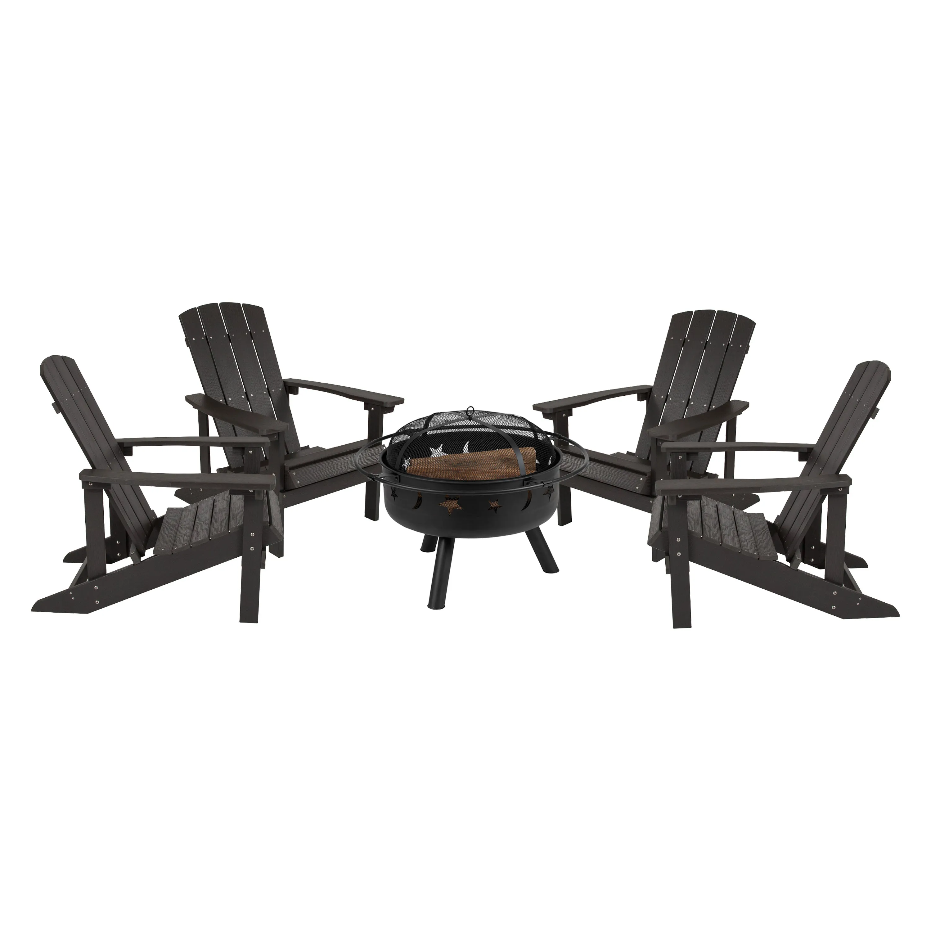 Adirondack Chair & Fire Pit JJ-C145014-32D-SLT-GG