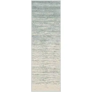 Adirondack Gradient Slate/Cream Runner Rug