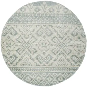 Adirondack Tribal Slate/Ivory Round Rug