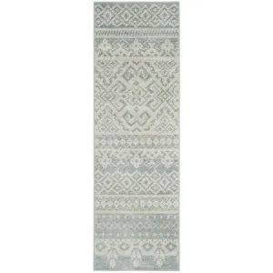 Adirondack Tribal Slate/Ivory Runner Rug