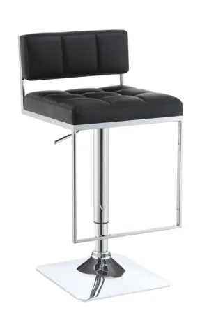 Adjustable Bar Stool Chrome and Black