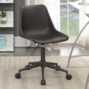 Adjustable Height Office Chair with Casters Brown and Rustic Taupe