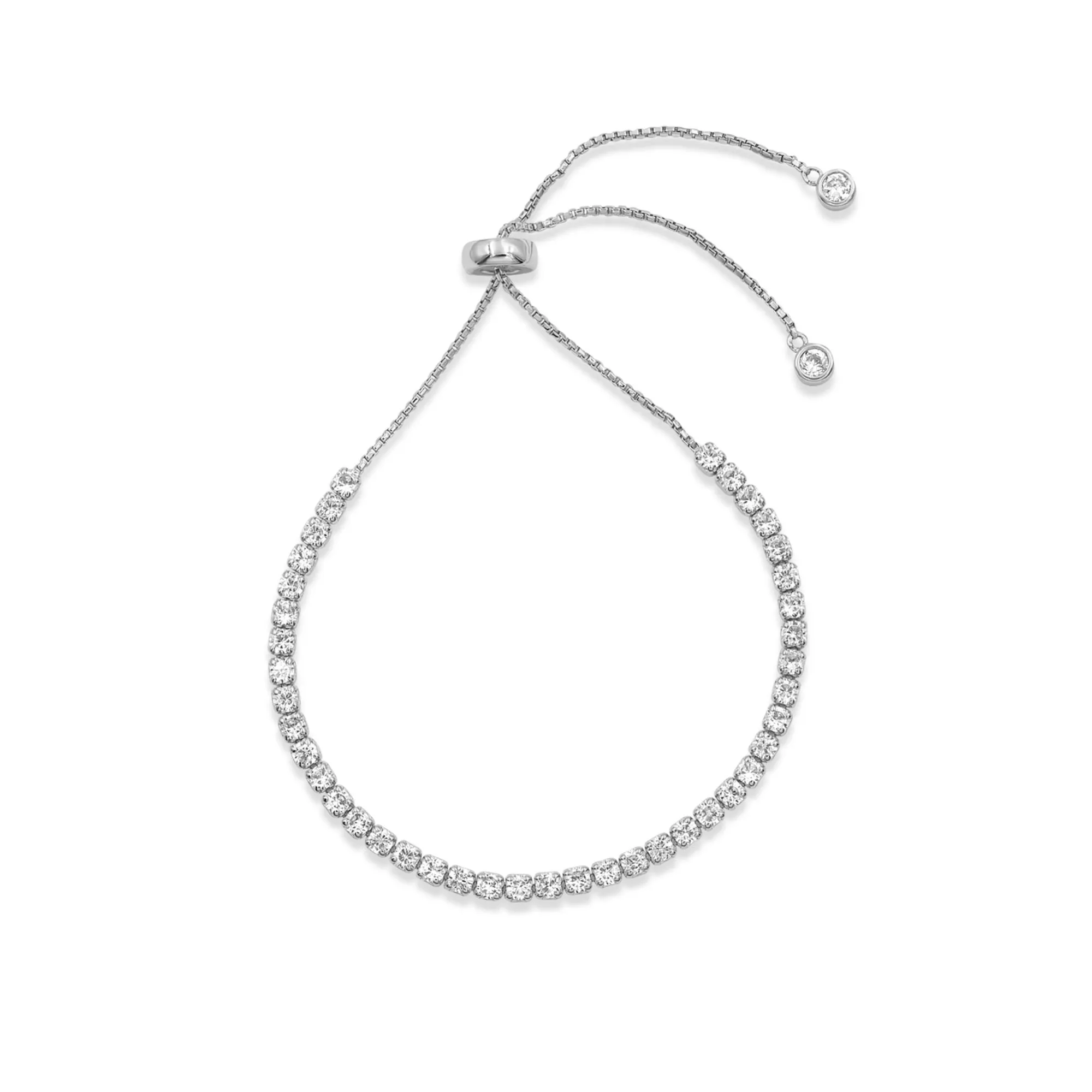 Adjustable Sterling Silver Tennis Bracelet