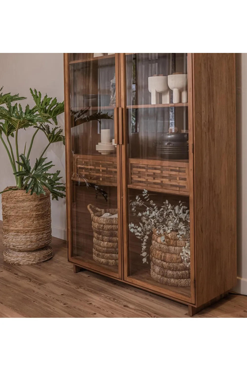 Adjustable Teak Display Cabinet | dBodhi Hopper